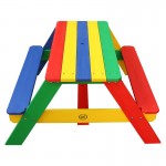 Masuta copii cu Bancute Curcubeu din lemn - Bancuta cu Masuta Axi pentru Picnic si Activitati Masuta copii cu Bancute Curcubeu din lemn - Bancuta cu Masuta Axi pentru Picnic si Activitati